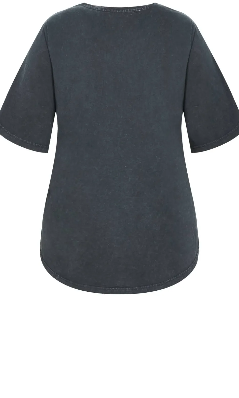 Ryan Rose Print Tee - grey wash