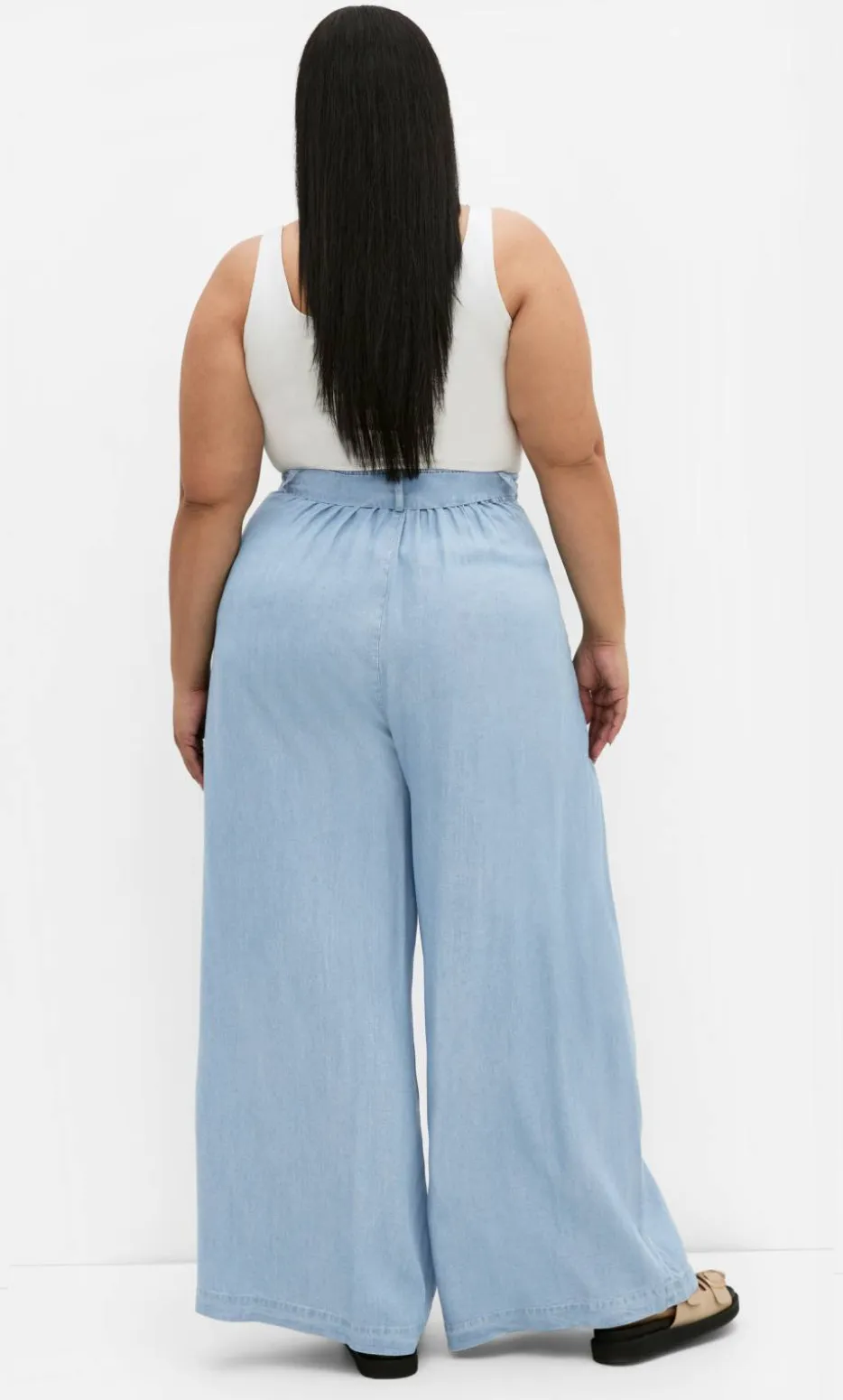 Santorini Wide Leg Pant - light wash