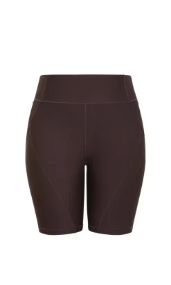 Sara Rib Active Bike Short - chocolate