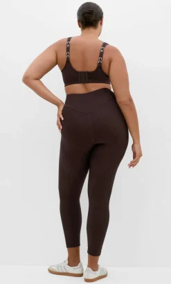 Sara Rib Active 7/8 Legging - chocolate