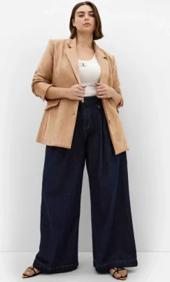 Sara Sueded Blazer - caramel