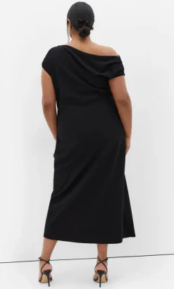 Sassy Off Shoulder Dress - black