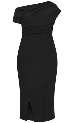 Sassy Off Shoulder Dress - black