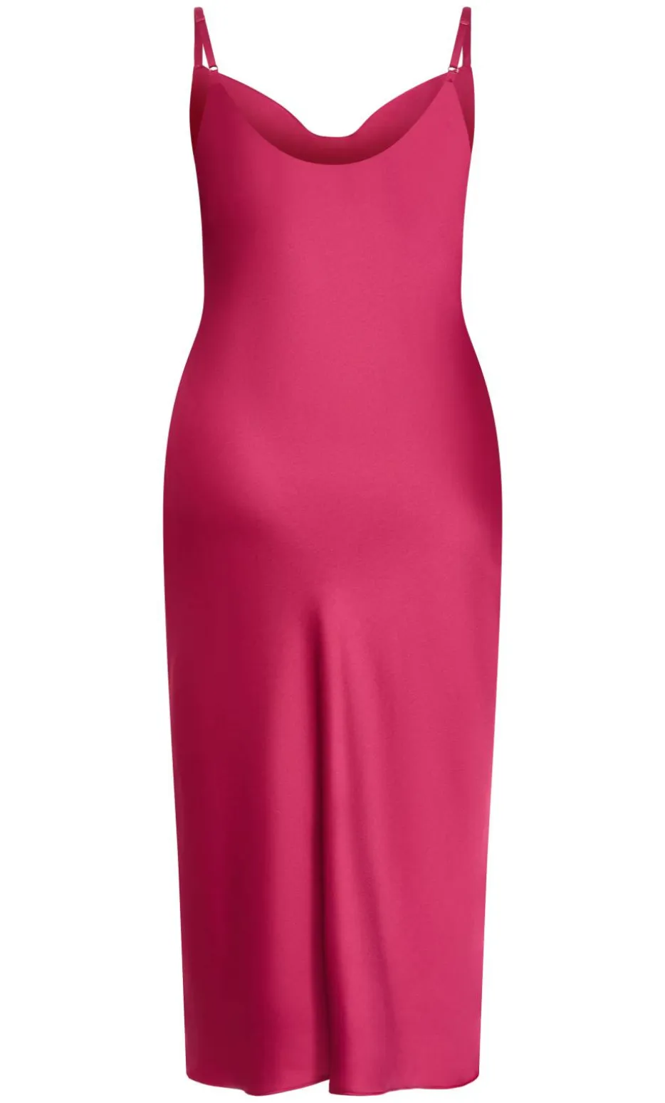 Satin Slip Dress - raspberry