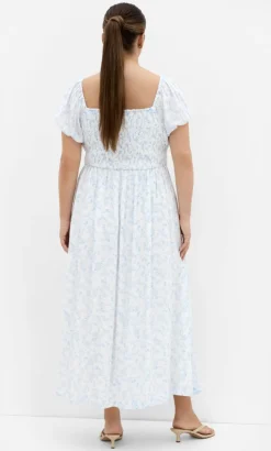 Serina Print Maxi Dress - white