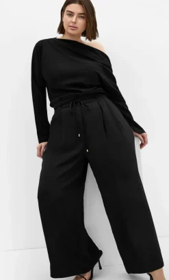 Shania Wide Leg Pant - black
