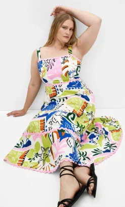 Shani Print Maxi Dress - pink