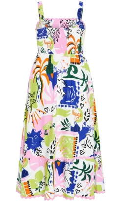 Shani Print Maxi Dress - pink