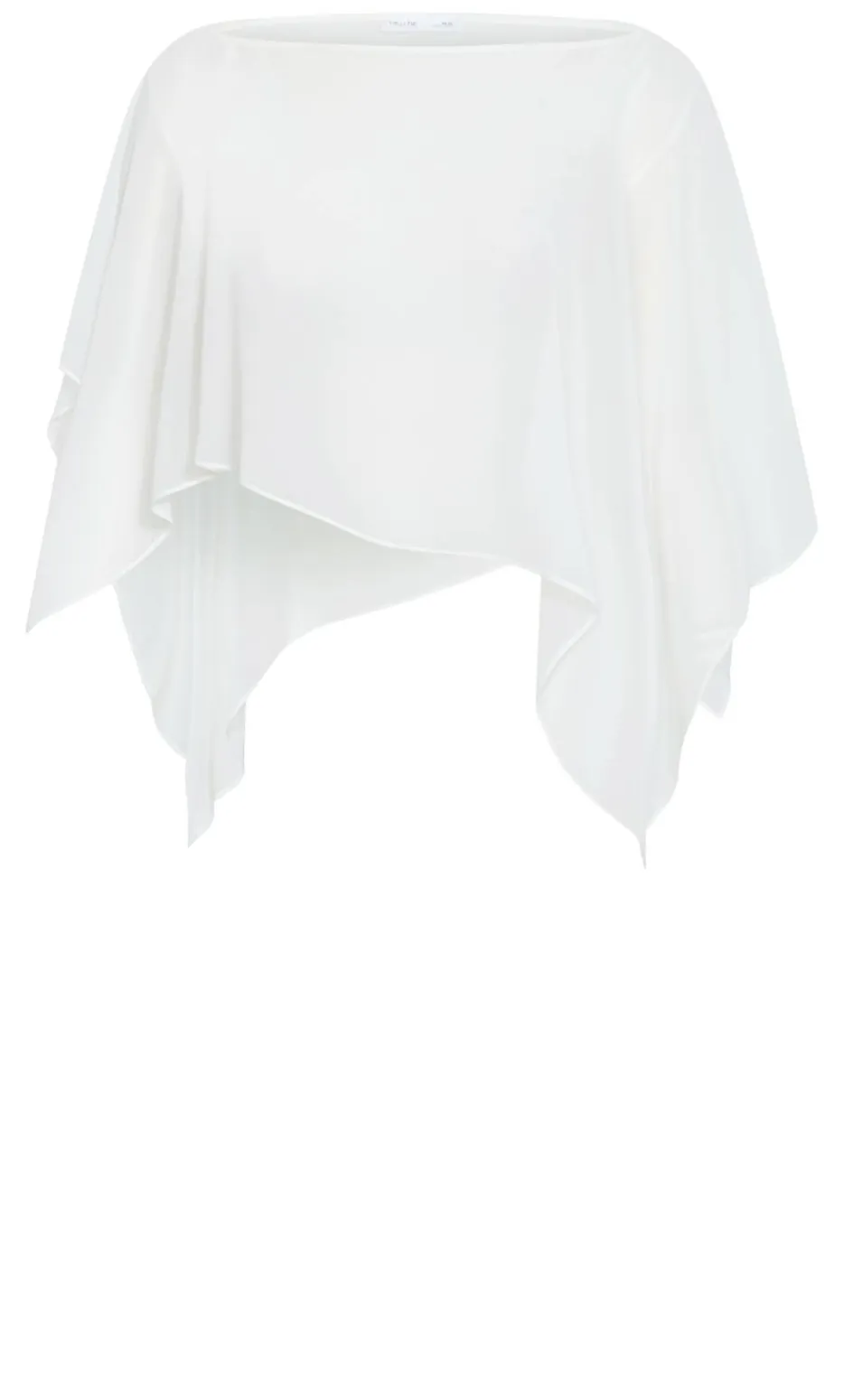 Sheer Chiffon Poncho - ivory