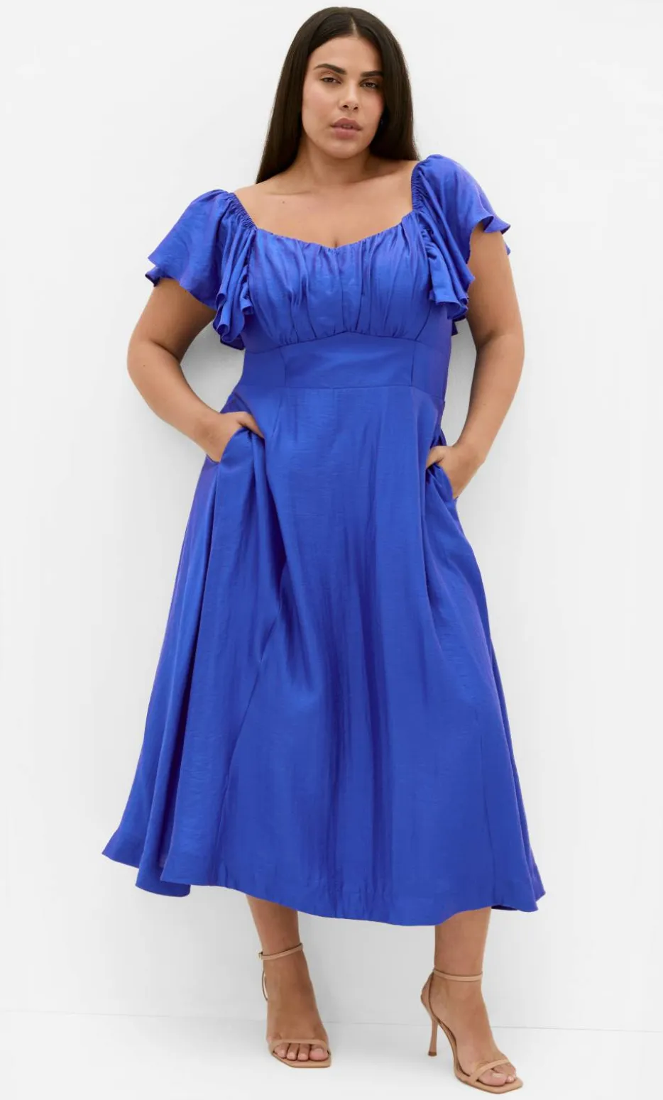 Sherry Tie-Back Dress - cerulean
