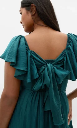 Sherry Tie-Back Dress - emerald