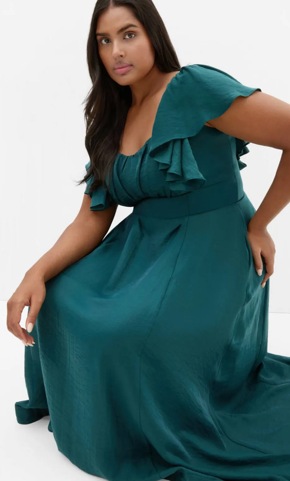 Sherry Tie-Back Dress - emerald