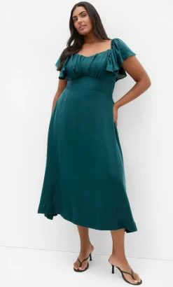 Sherry Tie-Back Dress - emerald
