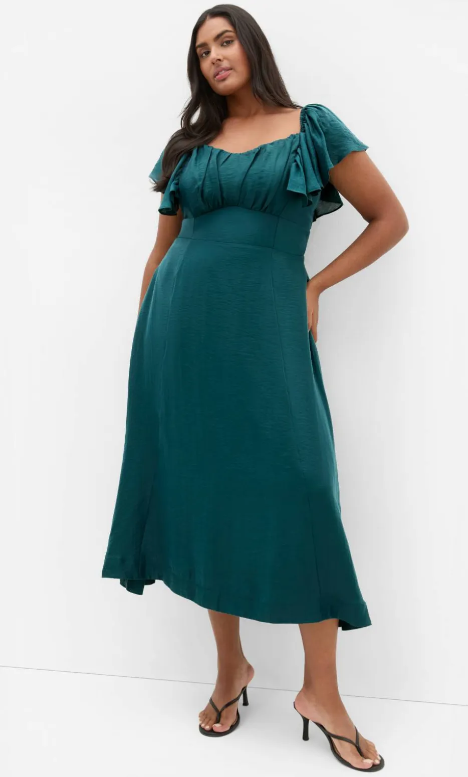 Sherry Tie-Back Dress - emerald