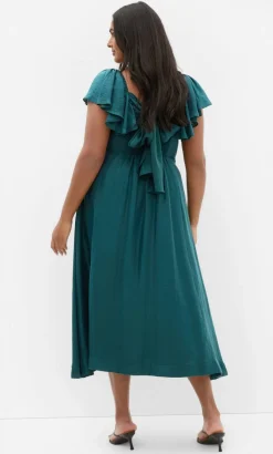 Sherry Tie-Back Dress - emerald