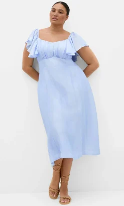 Sherry Tie-Back Dress - sky blue