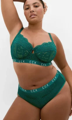 Signature Lace Cheeky Panty - emerald