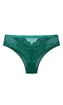 Signature Lace Cheeky Panty - emerald