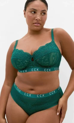 Signature Lace Cheeky Panty - emerald