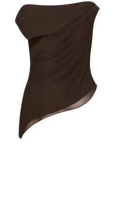 Skyla Off Shoulder Top - chocolate