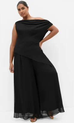 Skyla Wide Leg Pant - black