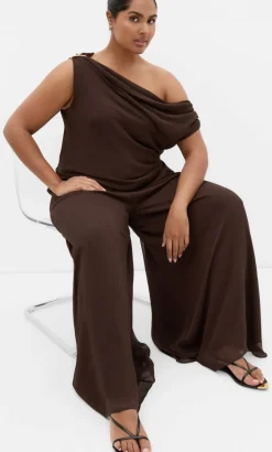 Skyla Wide Leg Pant - chocolate