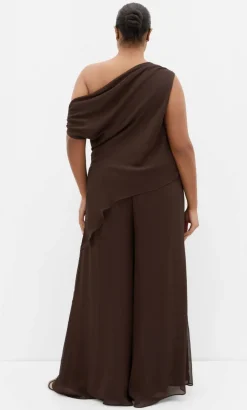 Skyla Wide Leg Pant - chocolate