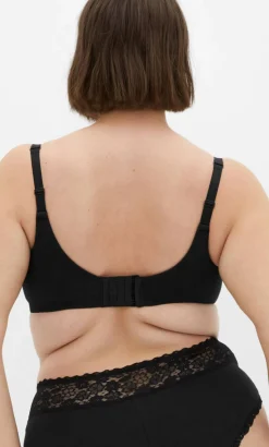 Smooth & Chic Cotton T-Shirt Bra - black