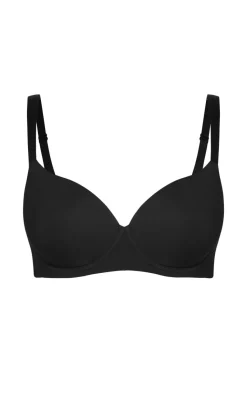 Smooth & Chic Cotton T-Shirt Bra - black