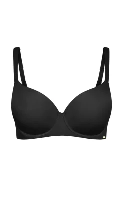 Smooth & Chic Cotton T-Shirt Bra - black