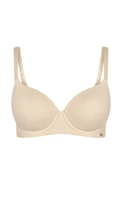 Smooth & Chic Cotton T-Shirt Bra - latte