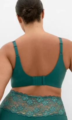 Smooth & Chic Cotton T-Shirt Bra - deep teal