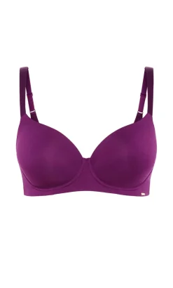 Smooth & Chic Cotton T-Shirt Bra - purple iris
