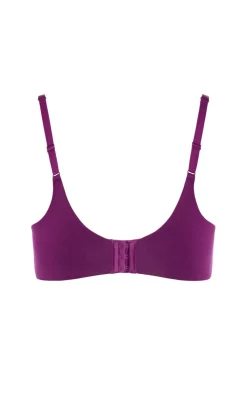Smooth & Chic Cotton T-Shirt Bra - purple iris