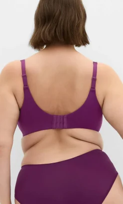 Smooth & Chic Cotton T-Shirt Bra - purple iris
