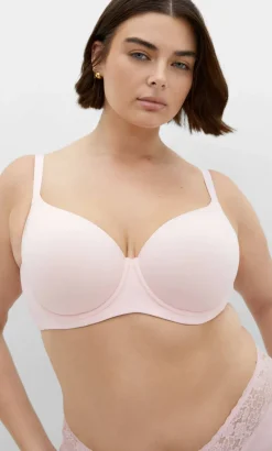 Smooth & Chic Cotton T- Shirt Bra - pink icing