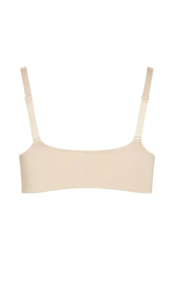 Smooth & Chic Front Close Cotton Push Up Bra - latte