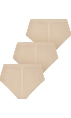 Smooth & Chic Seamless 3 Pack Full Brief - latte