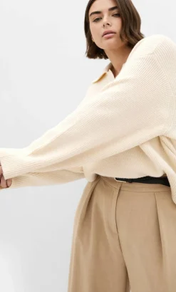 Star Alley Collared Jumper - milk