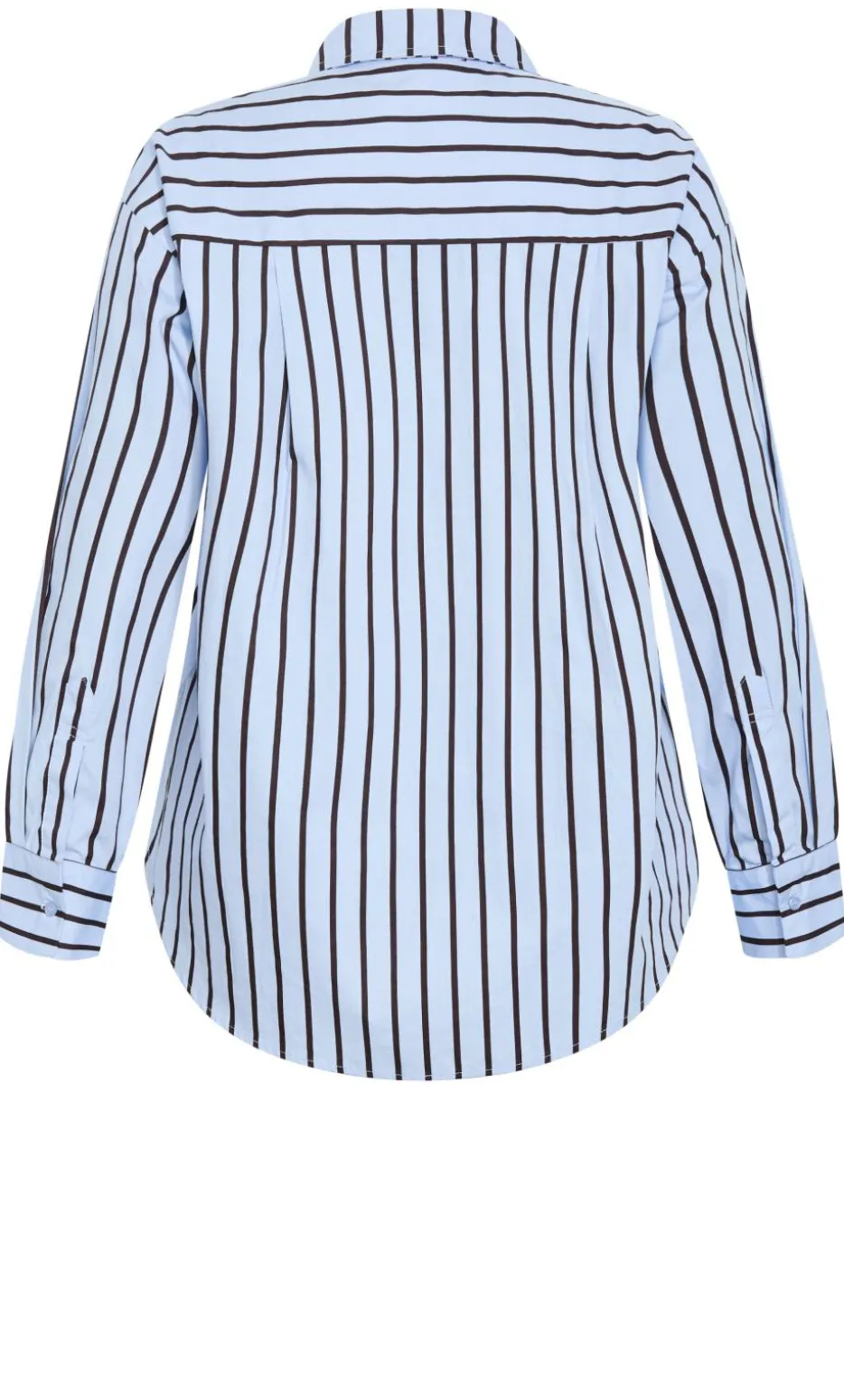 Stassi Stripe Cotton Shirt - baby blue