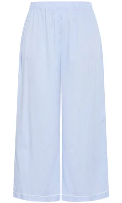Stripe Cotton Pyjama Pant - sky blue