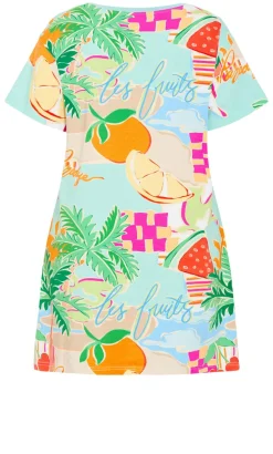 Summer Love Print Sleep Shirt - mint