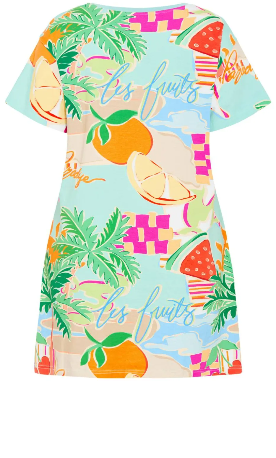 Summer Love Print Sleep Shirt - mint