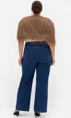 Susie Fringe Capelet - latte