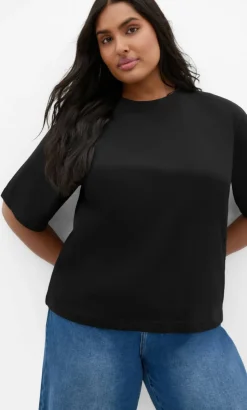 Tahlia Knit Tee - black