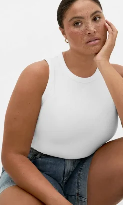 Talia Rib Tank - white