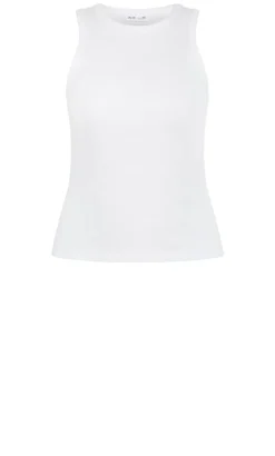 Talia Rib Tank - white