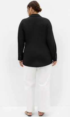 Telia Side Tie Shirt - black