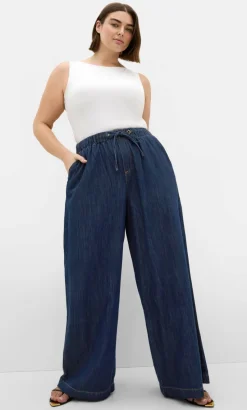 Tiana Cotton Denim Pant - dark wash