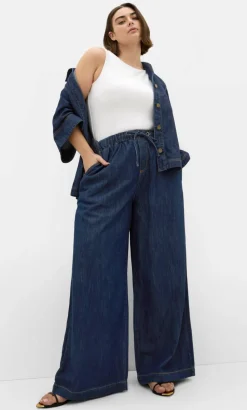 Tiana Cotton Denim Pant - dark wash